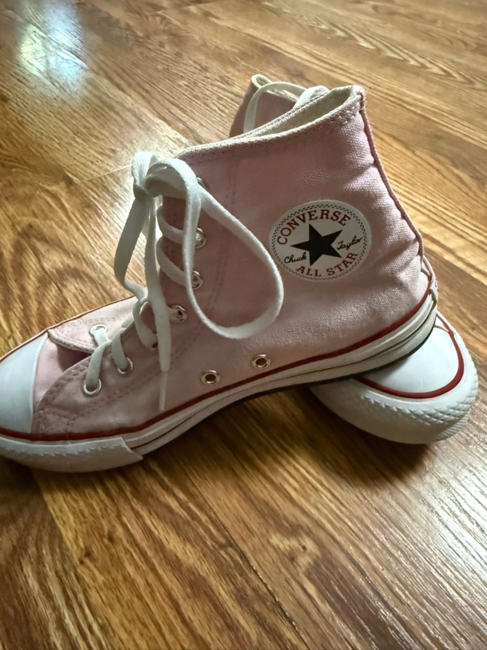 Pink Converse High Top Sneakers Juniors Size 3